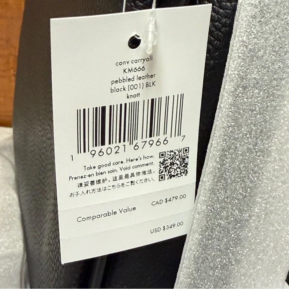 Kate Spade Knott Convertible Leather Carryall Bag - Black - Picture 7 of 8